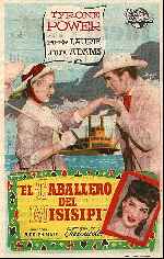 carátula carteles de El Caballero Del Misisipi - V2
