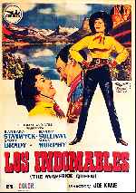 carátula carteles de Los Indomables - 1956