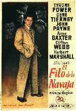 carátula carteles de El Filo De La Navaja - 1946
