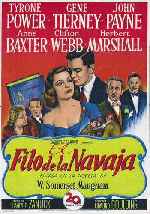 carátula carteles de El Filo De La Navaja - 1946 - V2