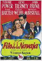 carátula carteles de El Filo De La Navaja - 1946 - V2