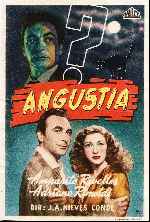 cartula carteles de Angustia - 1947