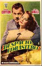 carátula carteles de Despacio Forastero
