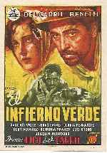 carátula carteles de El Infierno Verde - 1952