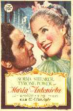 carátula carteles de Maria Antonieta - 1938