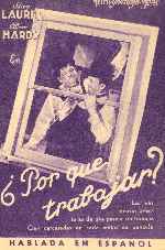 carátula carteles de Por Que Trabajar