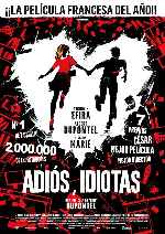 carátula carteles de Adios Idiotas