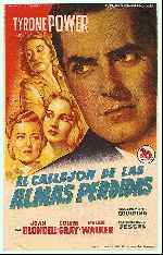 carátula carteles de El Callejon De Las Almas Perdidas - 1947 - V2