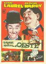 carátula carteles de Laurel Y Hardy En El Oeste