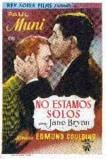 carátula carteles de No Estamos Solos - 1939 - V2