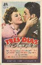 carátula carteles de Tres Dias De Amor Y De Fe