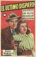 carátula carteles de El Ultimo Disparo - 1947 - V2