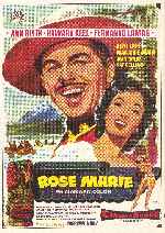 carátula carteles de Rose Marie - 1954