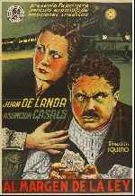 carátula carteles de Al Margen De La Ley - 1936