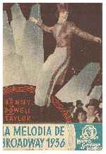 carátula carteles de La Melodia De Broadway 1936 - V2