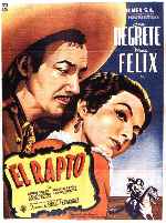 carátula carteles de El Rapto - 1953