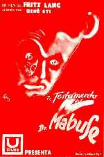 carátula carteles de El Testamento Del Dr. Mabuse - 1933