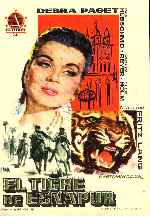 carátula carteles de El Tigre De Esnapur - V2