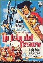 carátula carteles de La Isla Del Tesoro - 1950