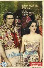 carátula carteles de La Salvaje Blanca