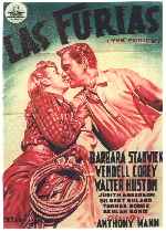 carátula carteles de Las Furias - 1950