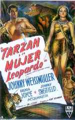 carátula carteles de Tarzan Y La Mujer Leopardo - V2
