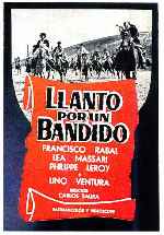 carátula carteles de Llanto Por Un Bandido - V3