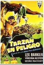 carátula carteles de Tarzan En Peligro - 1951