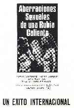 carátula carteles de Aberraciones Sexuales De Una Rubia Caliente