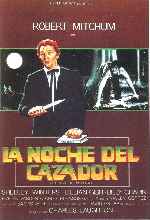 cartula carteles de La Noche Del Cazador - 1955 - V2