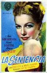 carátula carteles de La Sentencia - 1947