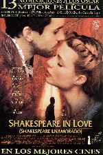 carátula carteles de Shakespeare In Love - Shakespeare Enamorado