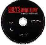 cartula cd de Greys Anatomy - Temporada 01 - Disco 01 - Region 4