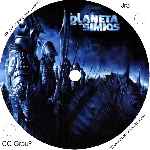 carátula cd de El Planeta De Los Simios - 2001 - Custom - V2