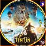 carátula cd de Las Aventuras De Tintin - El Secreto Del Unicornio - 2011 - Custom