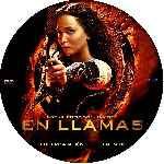 carátula cd de Los Juegos Del Hambre - En Llamas - Custom - V08