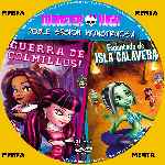 carátula cd de Monster High - Guerra De Colmillos - Escape De La Isla Calavera - Custom - V2