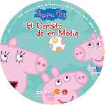 carátula cd de Peppa Pig - El Cerdito De En Medio - Custom