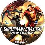 carátula cd de Superman-shazam - The Return Of Black Adam - Custom