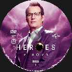 carátula cd de Heroes Reborn - Temporada 01 - Disco 01 - Custom