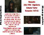 carátula trasera de divx de Rasputin - 1966