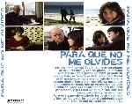 carátula trasera de divx de Para Que No Me Olvides