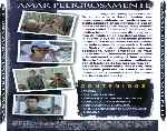 carátula trasera de divx de Amar Peligrosamente