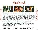 carátula trasera de divx de Saraband
