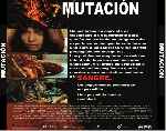 carátula trasera de divx de Mutacion