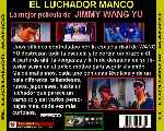 carátula trasera de divx de El Luchador Manco