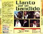 carátula trasera de divx de Llanto Por Un Bandido