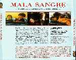 carátula trasera de divx de Mala Sangre - 1986