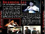 carátula trasera de divx de Brandon Lee - La Leyenda Continua