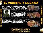 carátula trasera de divx de El Vaquero Y La Dama